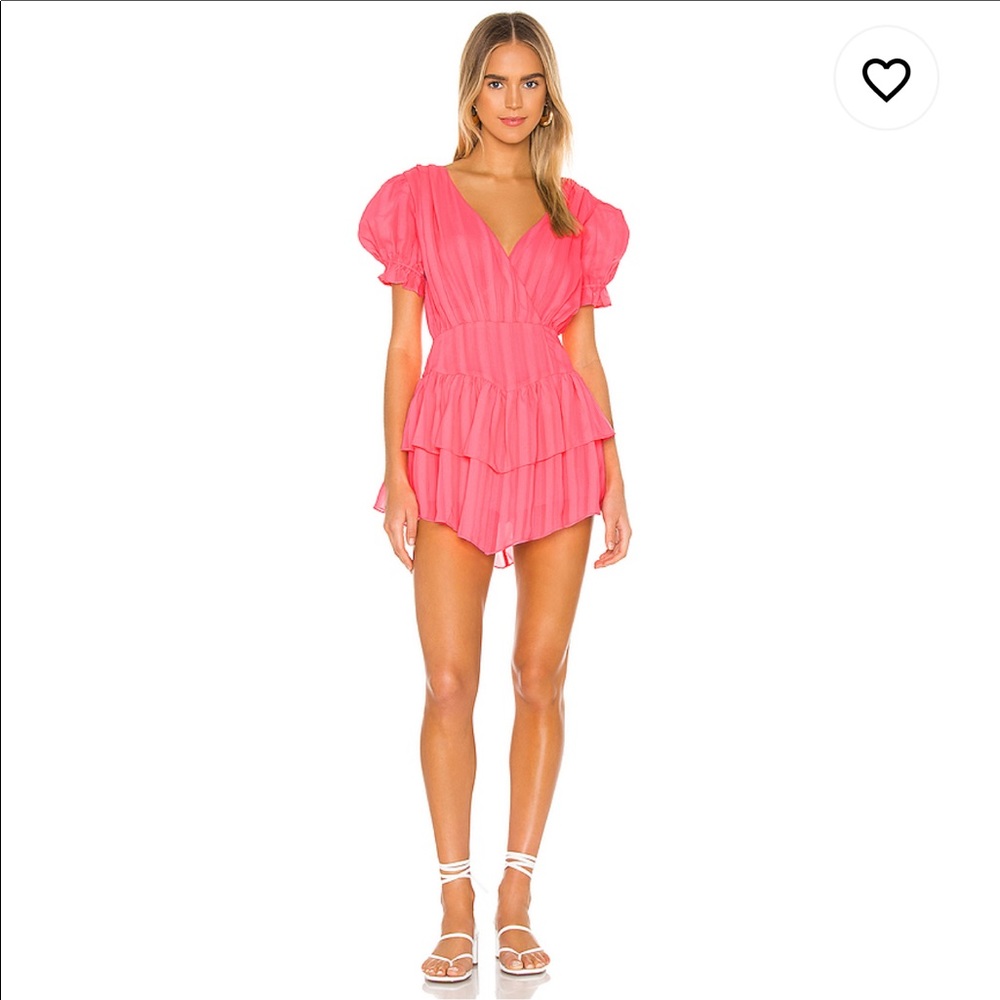 LPA Alexandra Romper in Neon Pink